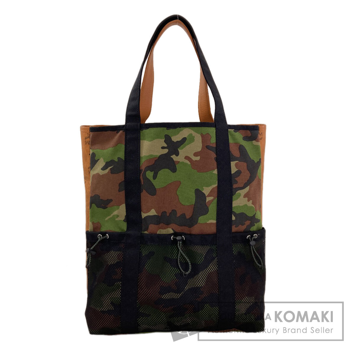 エムシーエム 化けの皮柄 トートバッグ なめし革/帆布 レディース 【中古】【MCM】