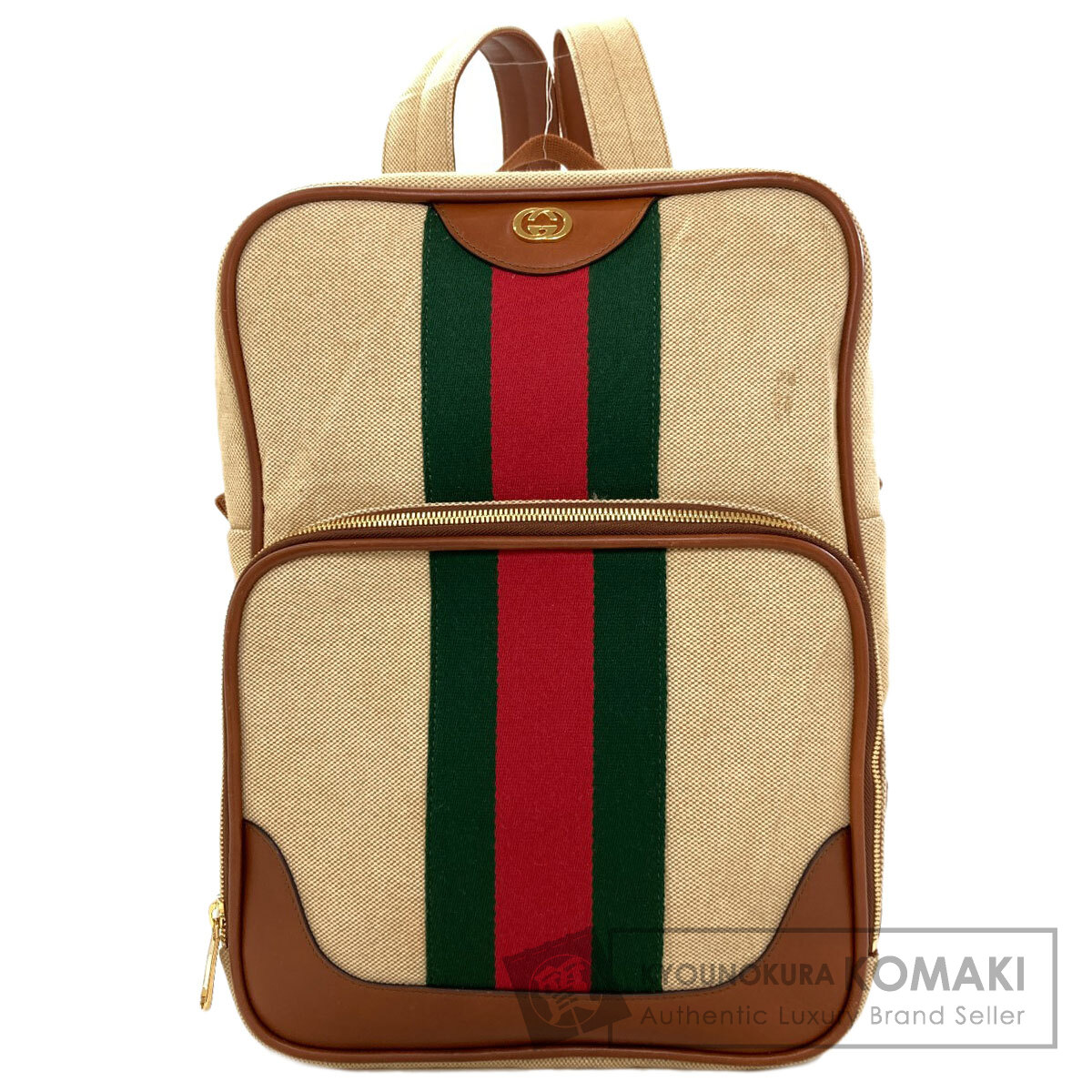 グッチ 575063 シェリー酒伝達ルート 背嚢・デイパック 帆布 レディース 【中古】【GUCCI】