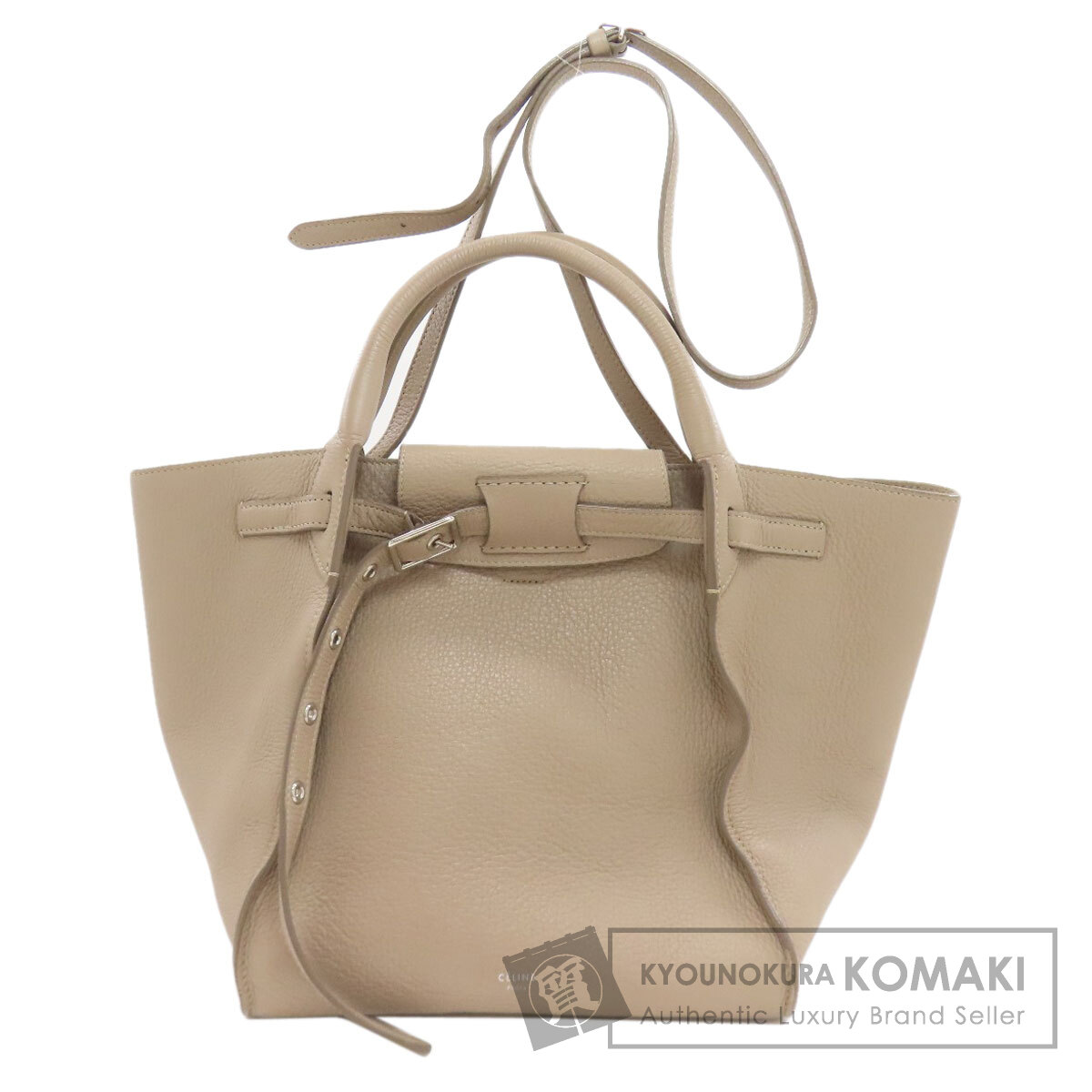 セリーヌ ビッグ御徒面子 スモール 2WAY トートバッグ なめし革 レディース 【中古】【CELINE】