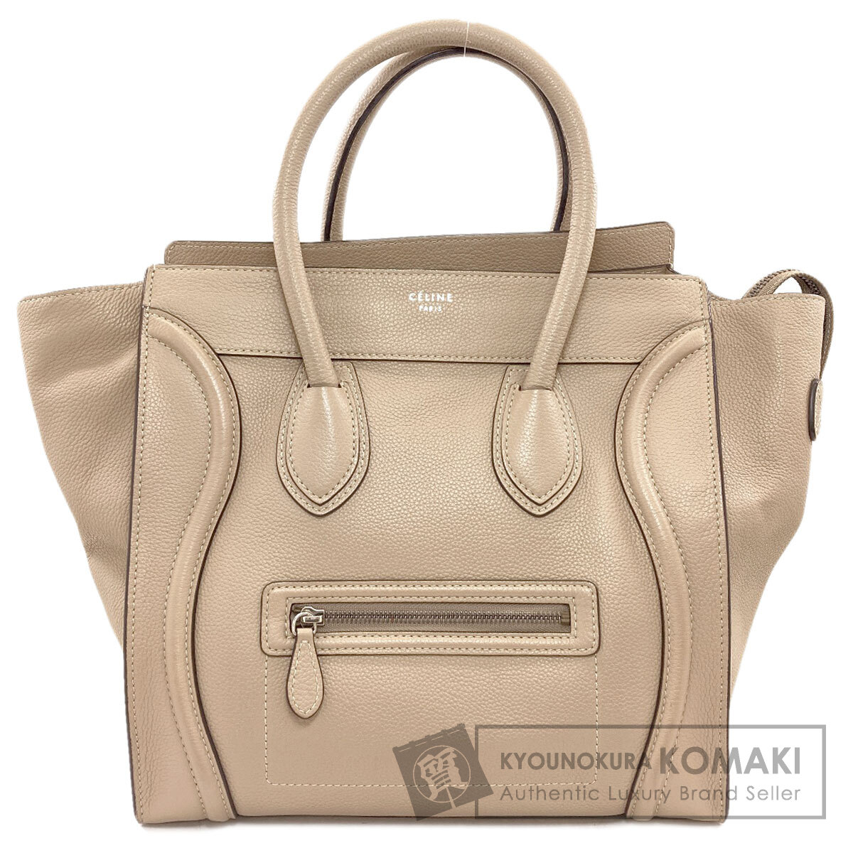 セリーヌ ラゲージミニ トートバッグ 子ウシ レディース 【中古】【CELINE】