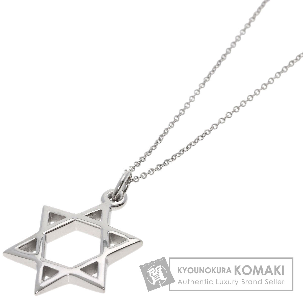 ティファニー ダビデ ネックレス K18ホワイトゴールド レディース 【中古】【TIFFANY&Co.】｜ブランド京の蔵小牧【最安挑戦！】