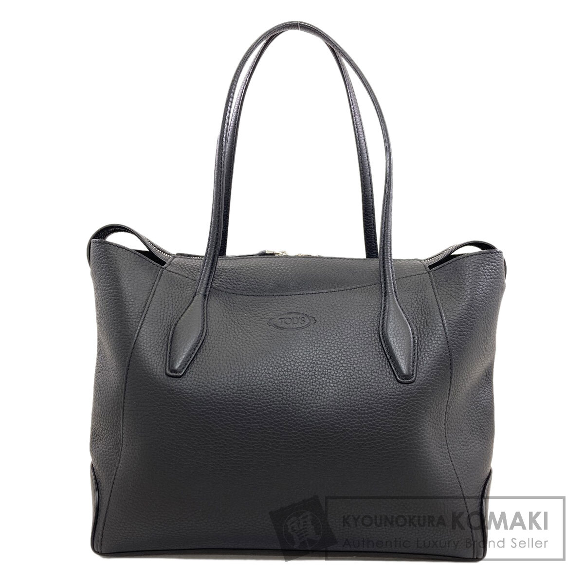 トッズ ロゴタイプ トートバッグ なめし革 レディース 【中古】【TODS】