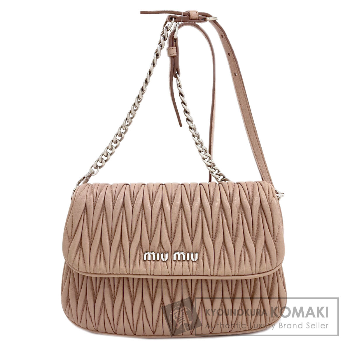 ミュウミュウ チェーン店肩先 ショルダーバッグ なめし革 レディース 【中古】【MIUMIU】