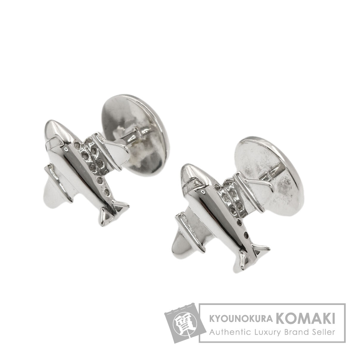 ティファニー 飛行機 航空機画題 折り返し しろがね色 メンズ 【中古】【TIFFANY\u0026Co.】