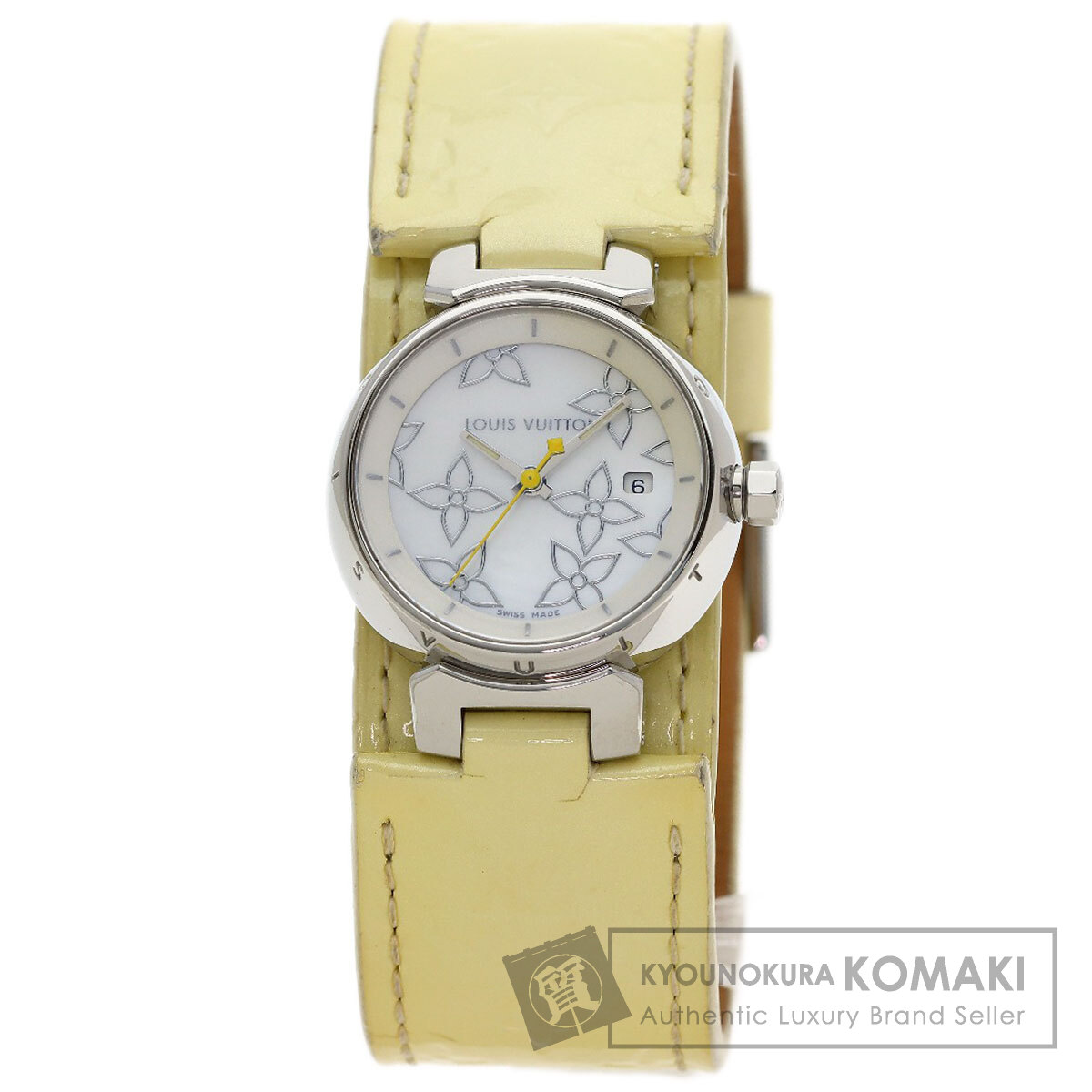 ルイヴィトン Q121C タンブール ウォッチ ステンレス鋼スチール写真/エナメル レディース 【中古】【LOUIS VUITTON】