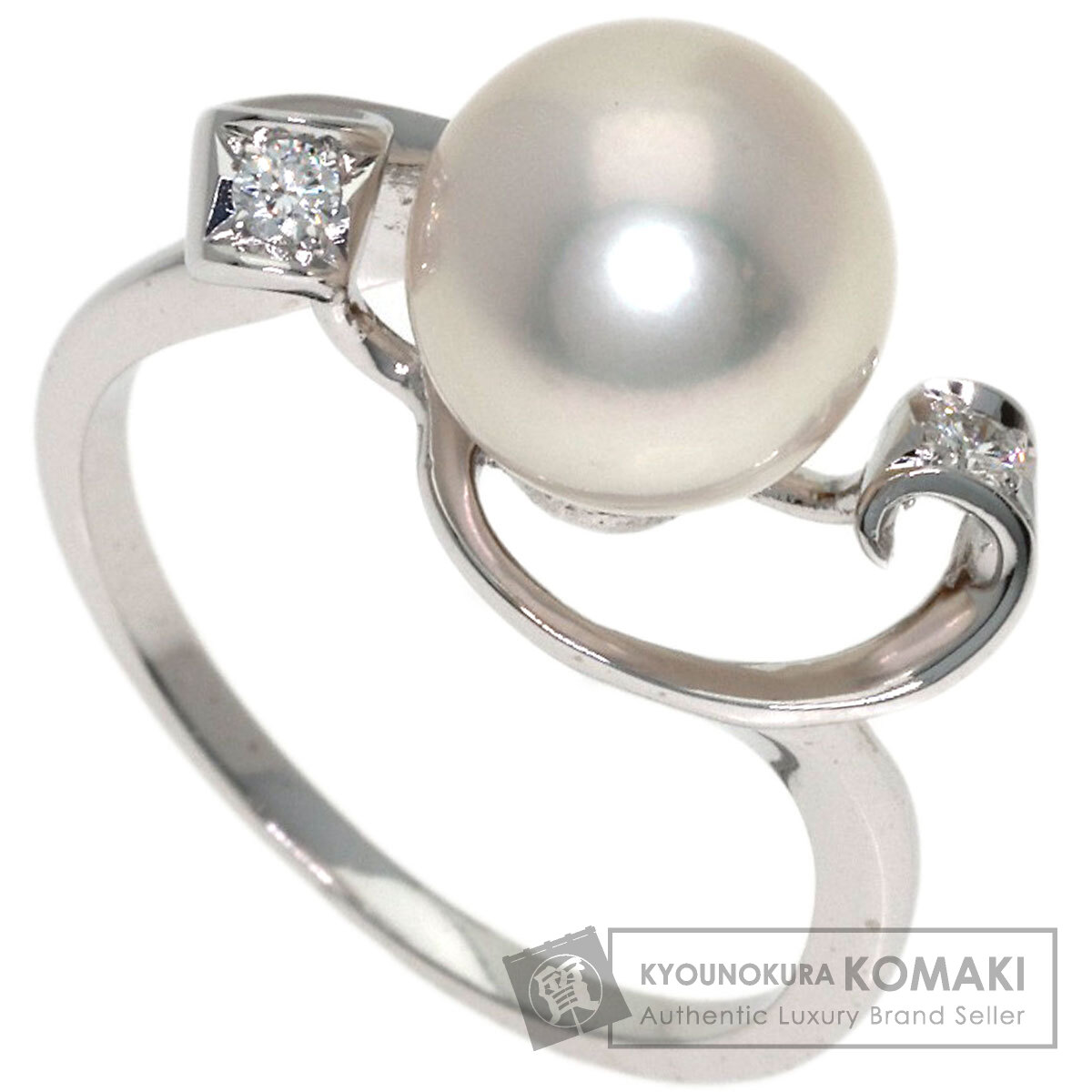ミキモト パール 真珠 ダイヤモンド リング・指輪 K18ホワイトゴールド レディース 【中古】【MIKIMOTO】｜ブランド京の蔵小牧【最安挑戦！】 43,662円