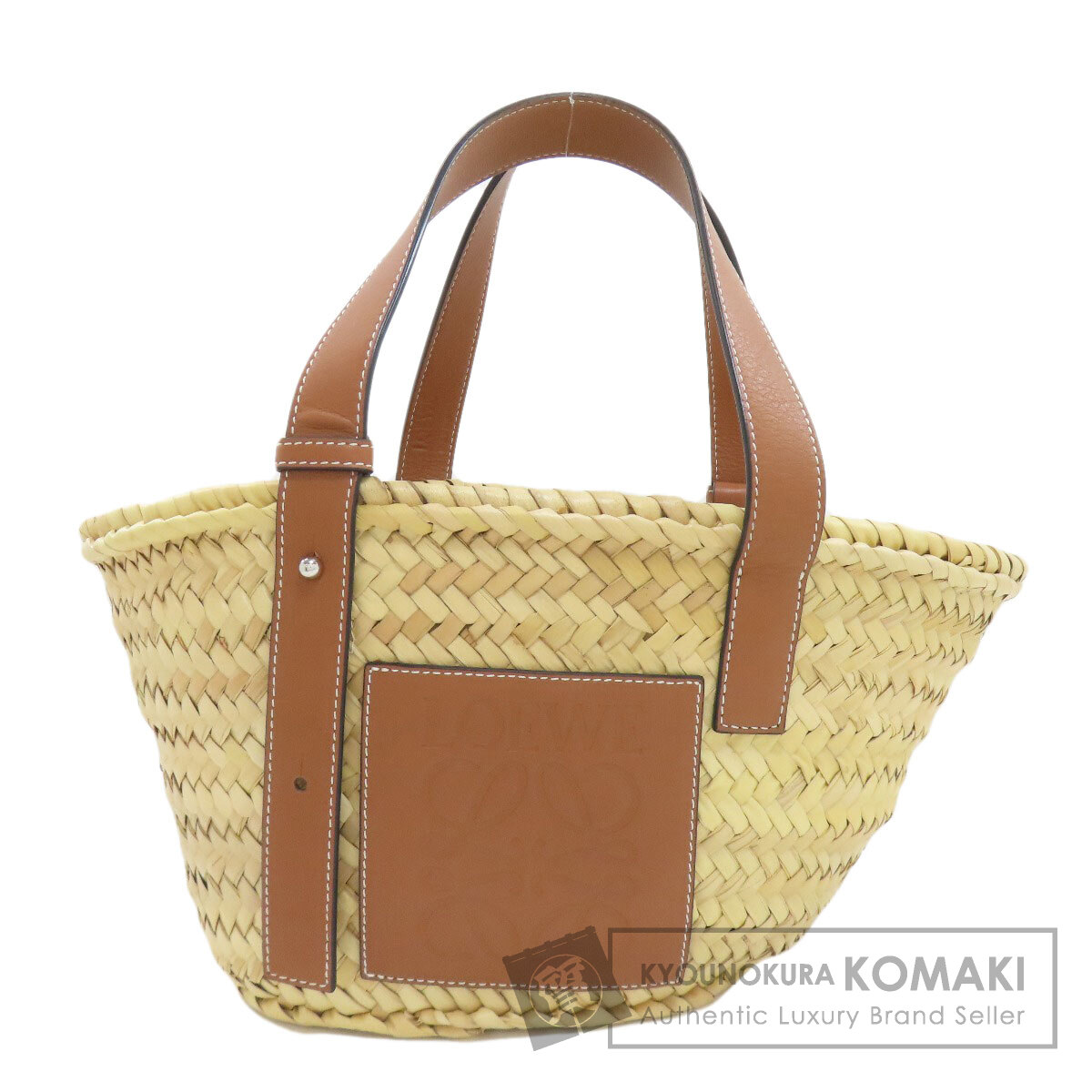 ロエベ 提げ篭御徒面子 トートバッグ ラフィア レディース 【中古】【LOEWE】