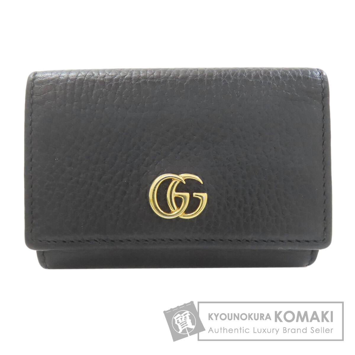 グッチ 644407 GGマーモント 二つ折り札入れ（御釣り入れあり） なめし革 レディース 【中古】【GUCCI】