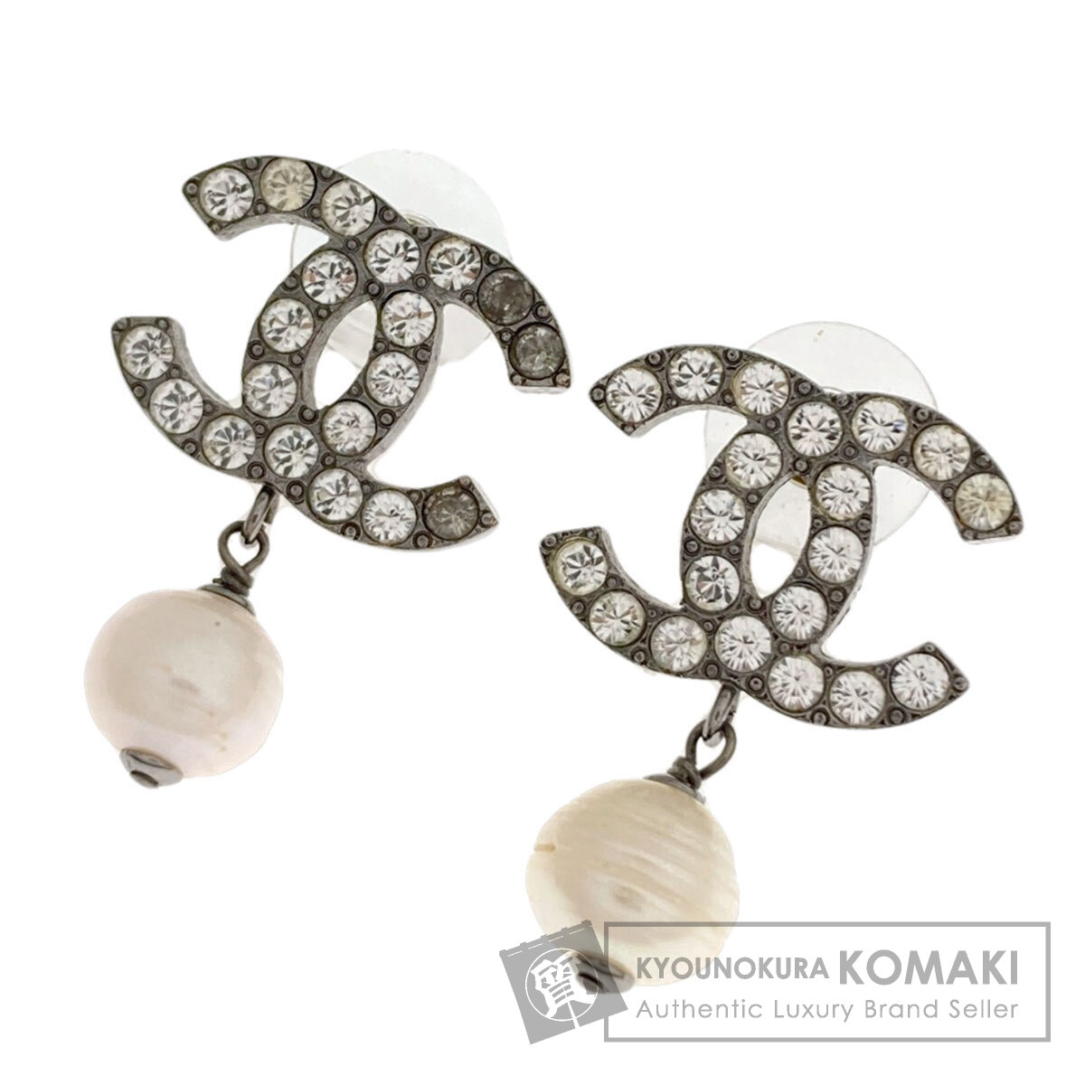 シャネル ココマーク ラインストーン フェイクパール ピアス 金属製 レディース 【中古】【CHANEL】｜ブランド京の蔵小牧【最安挑戦！】