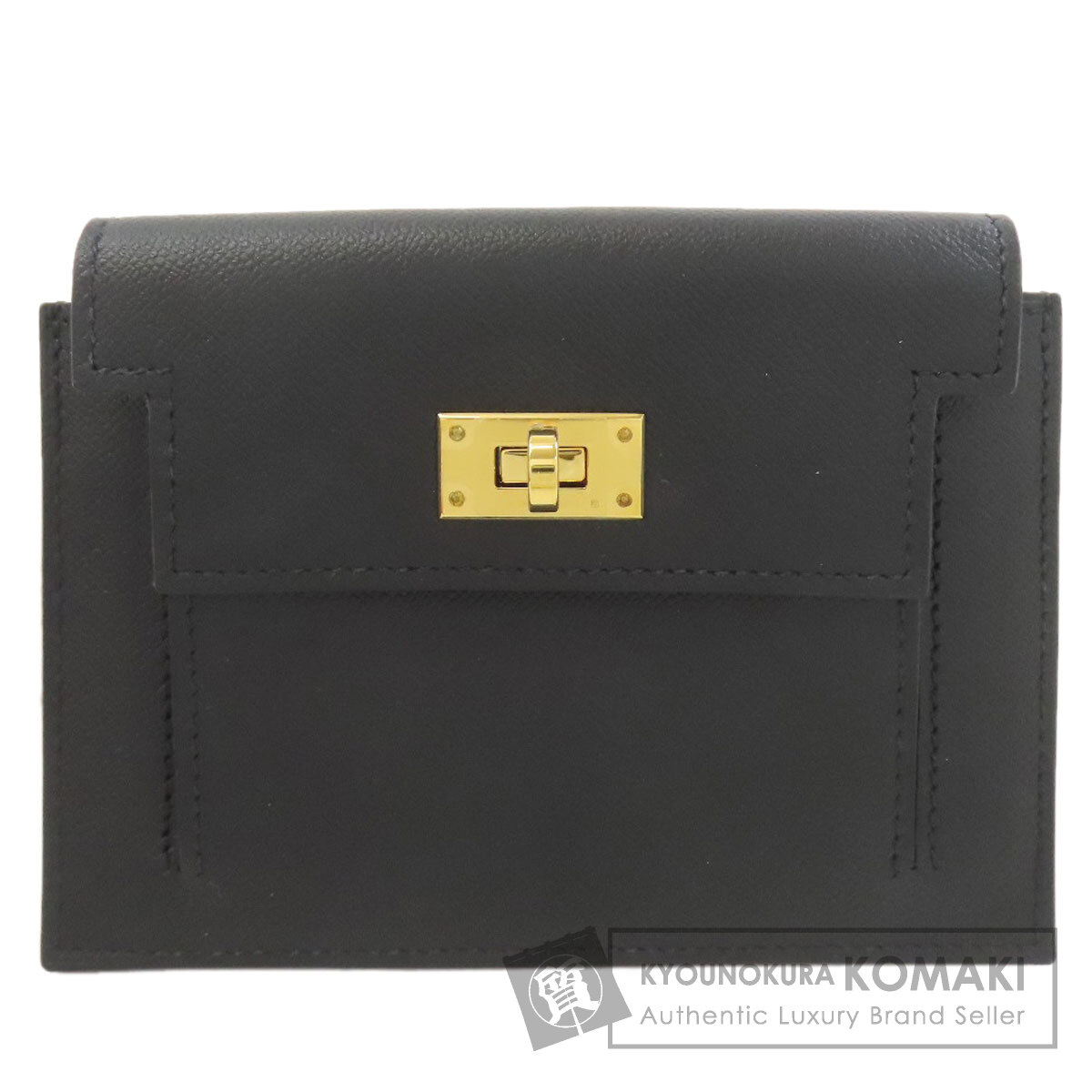 エルメス ケリー隠し パウダーコンパクト ゴールド金具 コインケース エプソン レディース 【中古】【HERMES】