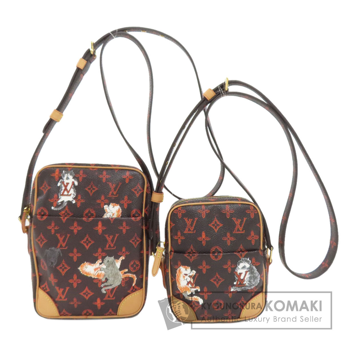 ルイヴィトン M44399 パナムセット キャットグラム ショルダーバッグ モノグラム帆布 レディース 【中古】【LOUIS VUITTON】