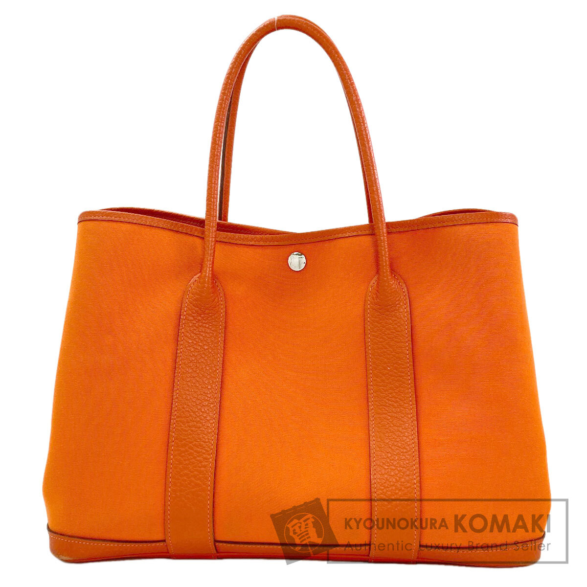エルメス 園地寄り合いPM しろがね色金具 トートバッグ トワルオフィシェ レディース 【中古】【HERMES】