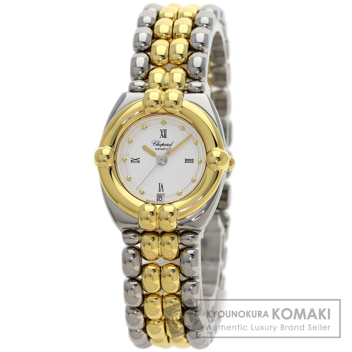 ショパール 32/8112 グスタード ウオッチ ステンレス鋼スチール写真/K18YGxSS/K18YG レディース 【中古】【Chopard】