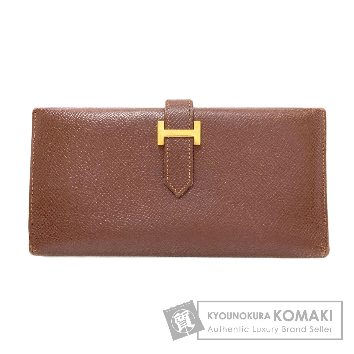 エルメス ベアンクラシック ゴールド金具 長紙入れ（御釣り入れあり） エプソン レディース 【中古】【HERMES】