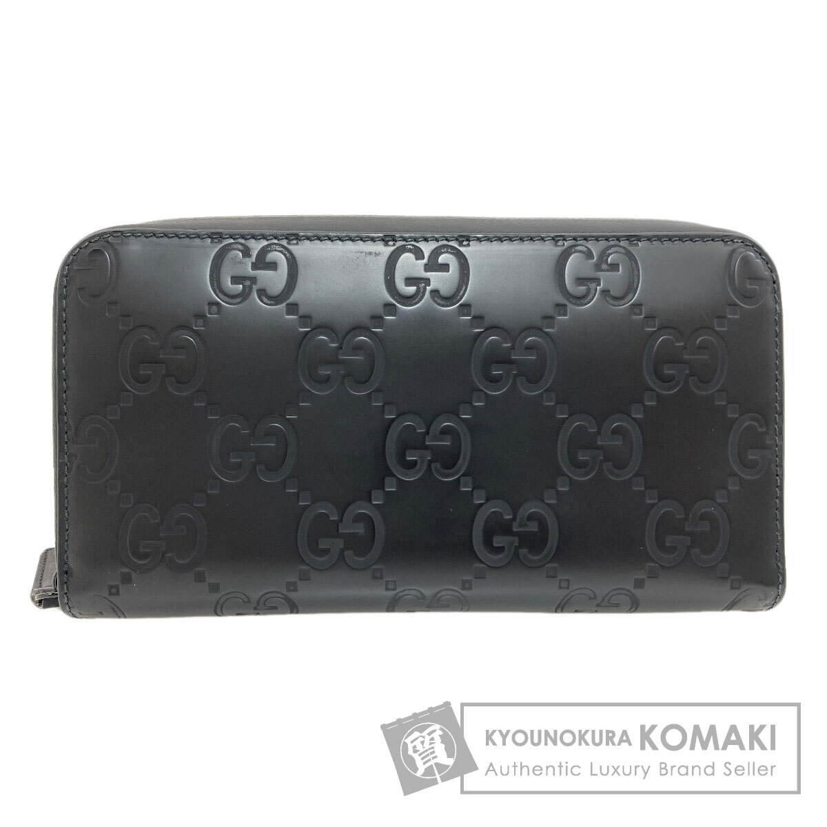 グッチ 771421 ラウンドジッパー GG 長紙入れ（御釣り入れあり） 天然ゴム レディース 【中古】【GUCCI】