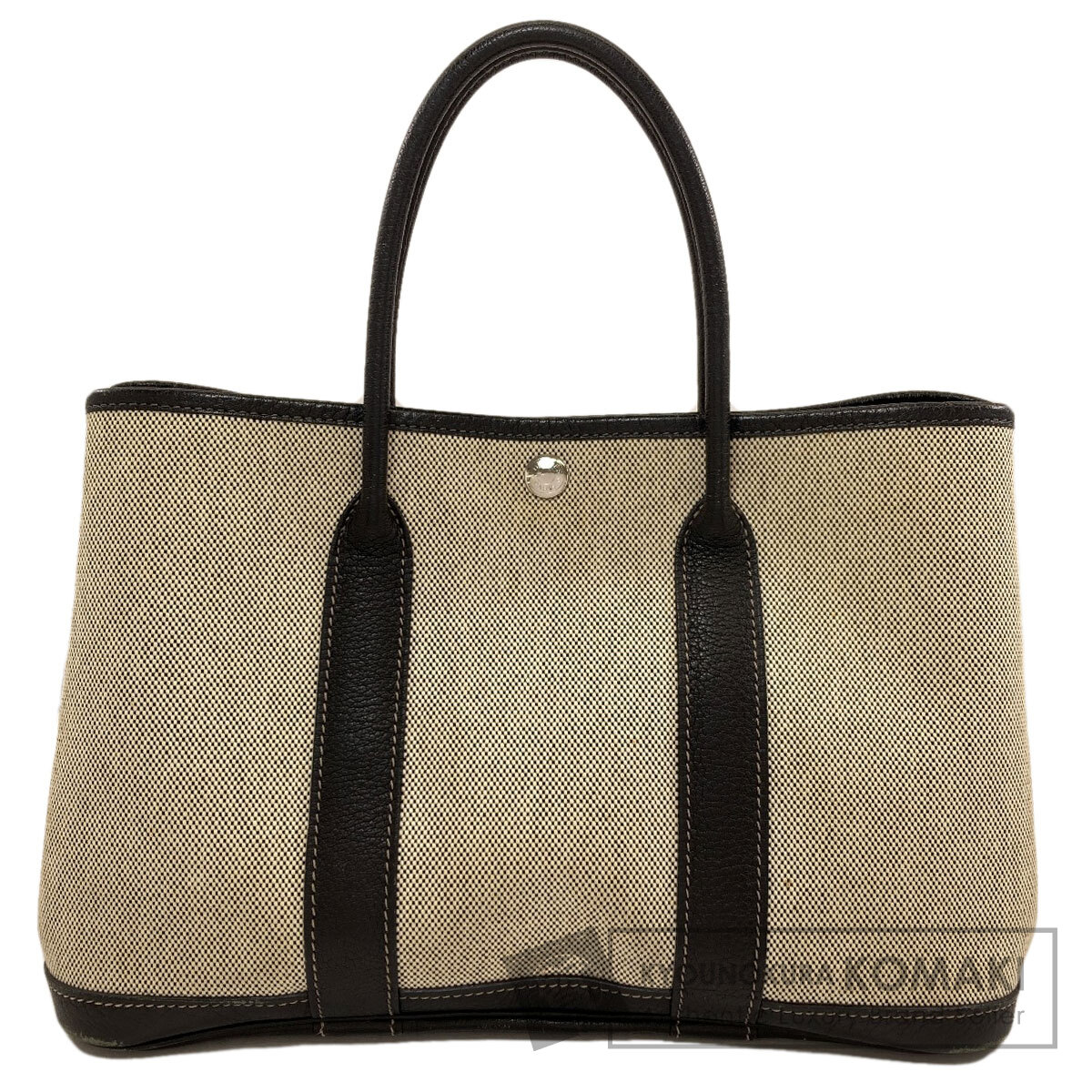 エルメス 庭園寄りあいTPM しろがね色金具 ハンドバック トワルアッシュ レディース 【中古】【HERMES】
