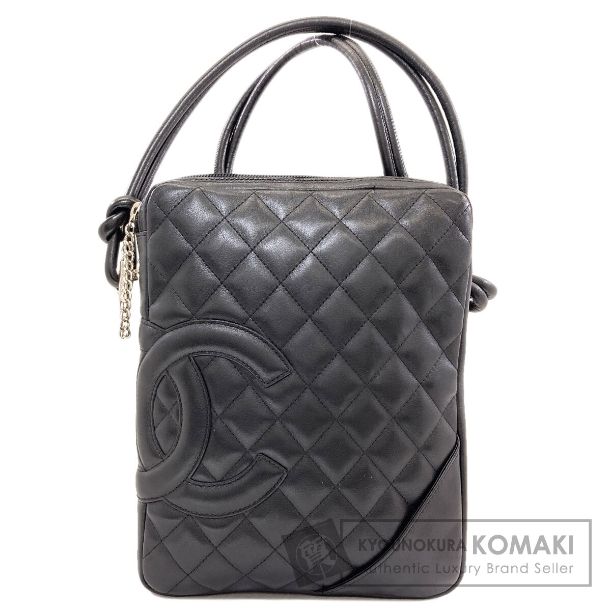 シャネル カンボンライン しろがね色金具 ショルダーバッグ 子ヒツジ人はだ レディース 【中古】【CHANEL】