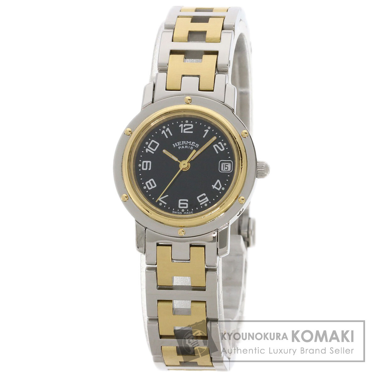エルメス CL4.220 クリッパー ウオッチ ステンレス鋼スチール写真/SSxGP レディース 【中古】【HERMES】