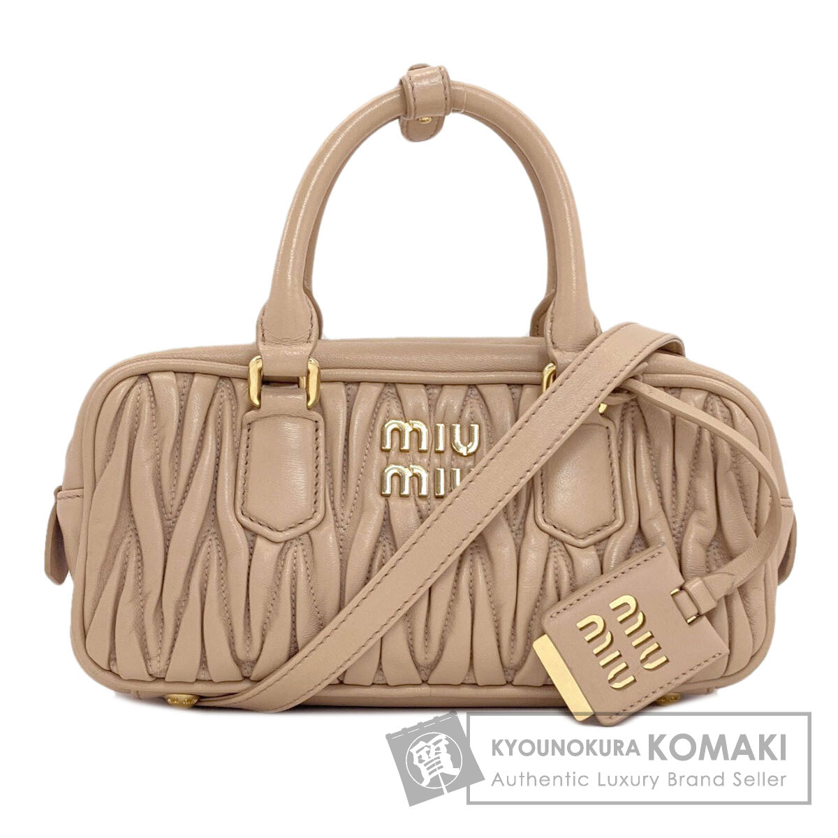 ミュウミュウ マテラッセ 2WAY ハンドバック 子ウシ レディース 【中古】【MIUMIU】
