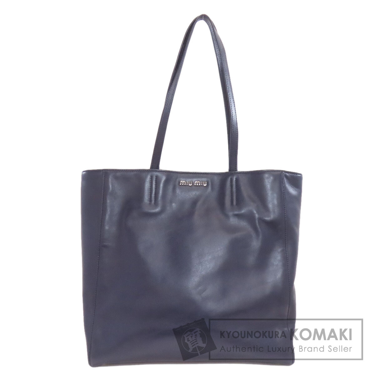 ミュウミュウ ロゴタイプ トートバッグ なめし革 レディース 【中古】【MIUMIU】