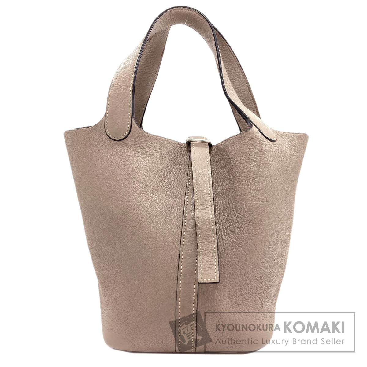 【サマーセール Specialcoupon対象商品 7/24～7/29 】エルメス ピコタンPM トゥルティエールグレー シルバー金具 ハンドバッグ シェーブル レディース 【中古】【HERMES】｜ブランド京の蔵小牧【最安挑戦！】 189,750円
