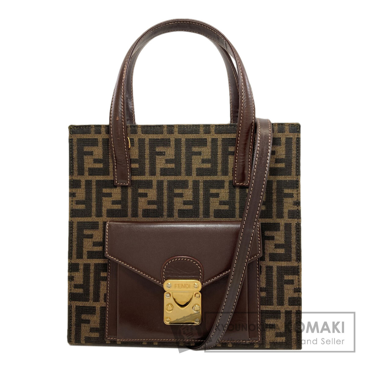 フェンディ ズッカ柄 2WAY ハンドバック 帆布/なめし革 レディース 【中古】【FENDI】