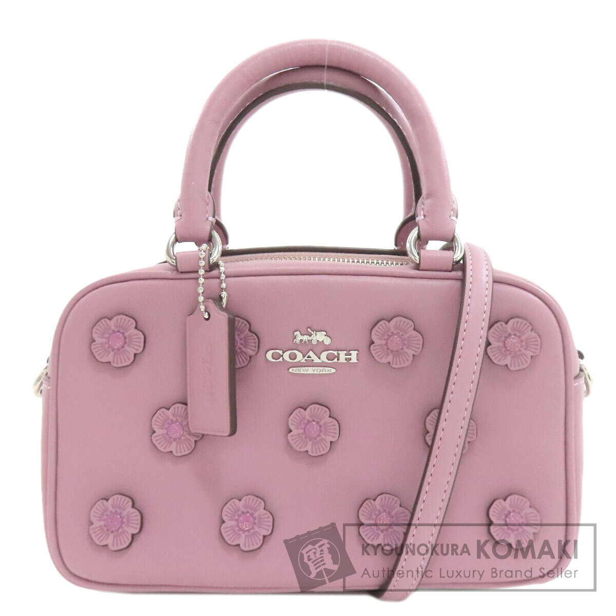 コーチ職 CAJ99 フローラル 繰り上げる 御花 2WAY ハンドバック なめし革 レディース 【中古】【COACH】