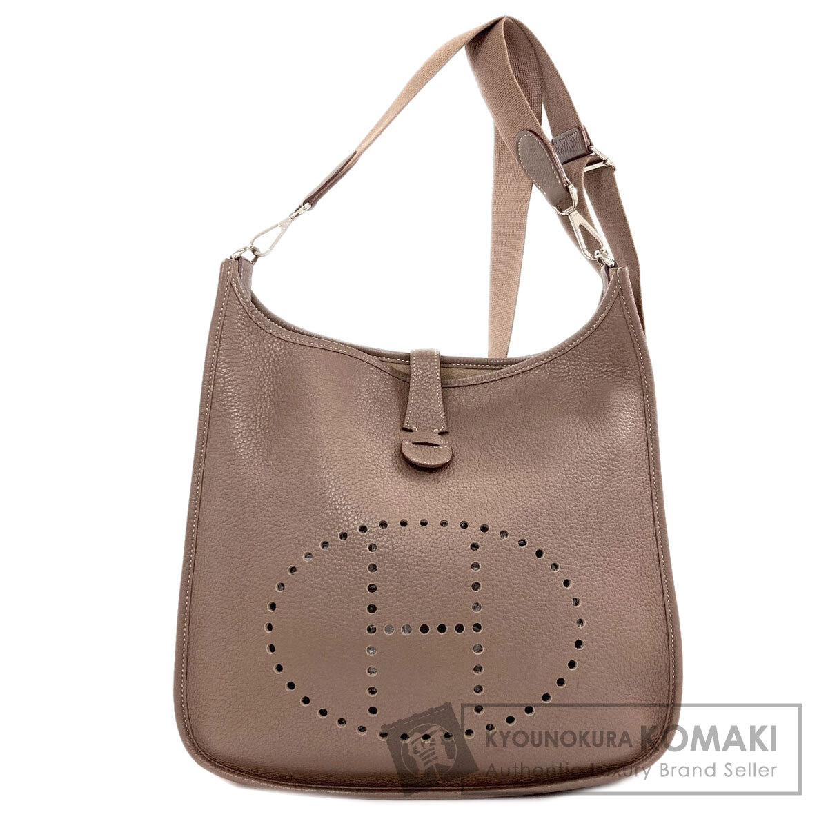 エルメス エブリン3 GM エトープ しろがね色金具 ショルダーバッグ トリヨンクレマンス レディース 【中古】【HERMES】
