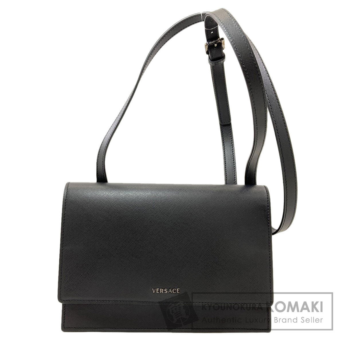 ヴェルサーチ ロゴタイプ ショルダーバッグ なめし革 レディース 【中古】【VERSACE】