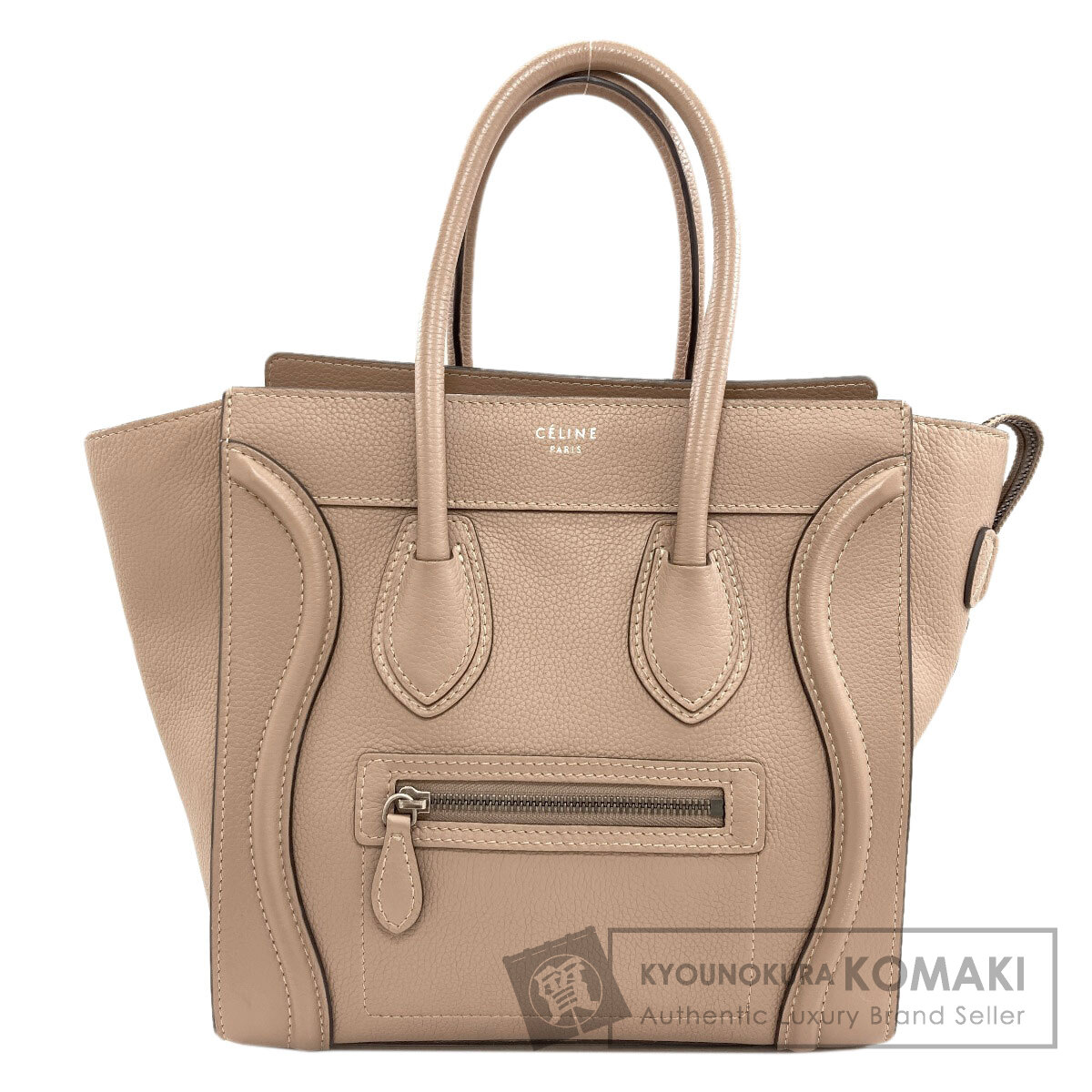 セリーヌ ラゲージマイクロ トートバッグ 子ウシ レディース 【中古】【CELINE】