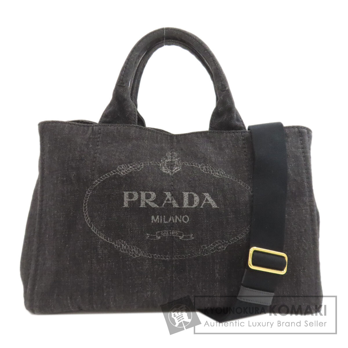 プラダ カナパ 2WAY ハンドバック ジーンズ レディース 【中古】【PRADA】