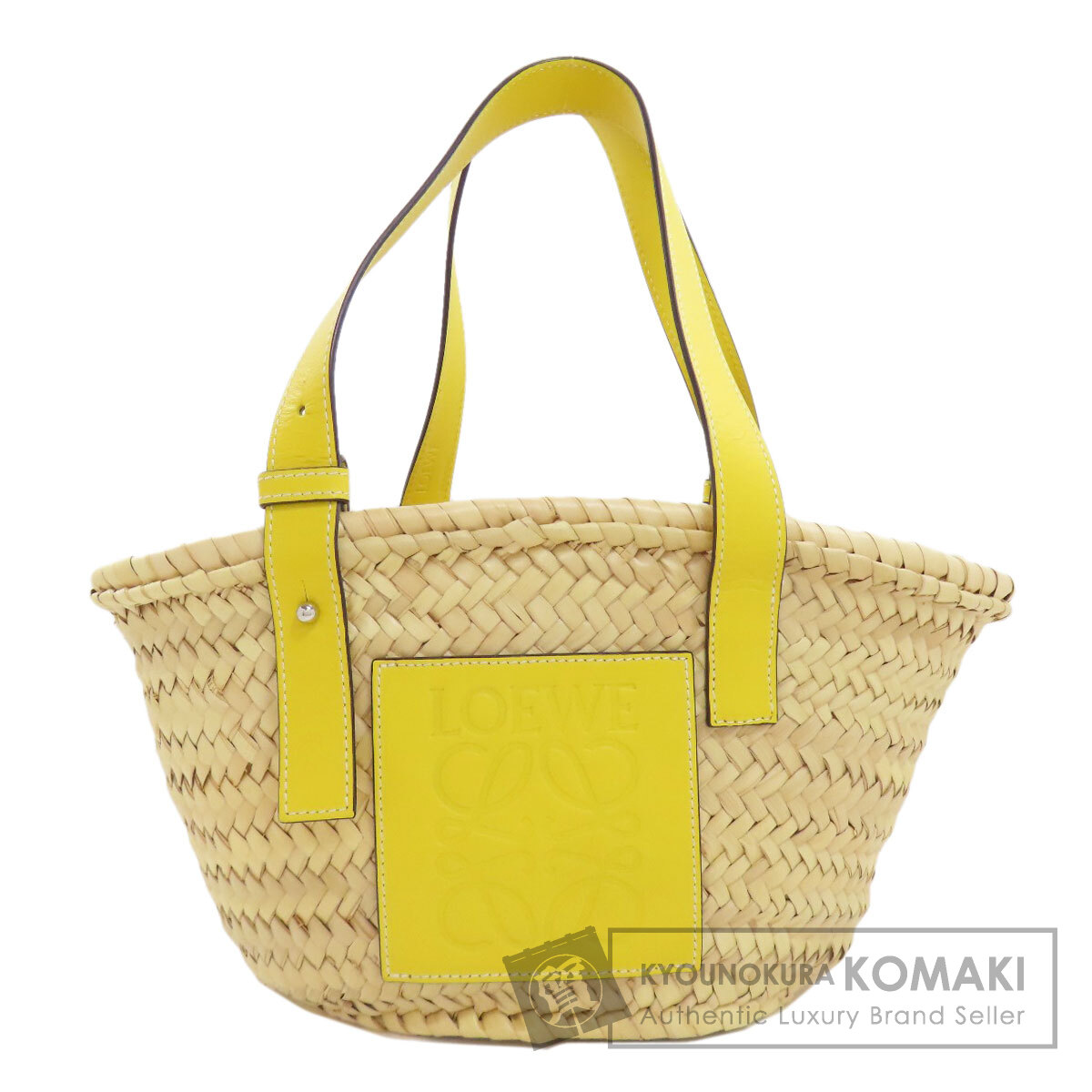 ロエベ 提げ篭御徒面子 スモール ハンドバック ラフィア レディース 【中古】【LOEWE】