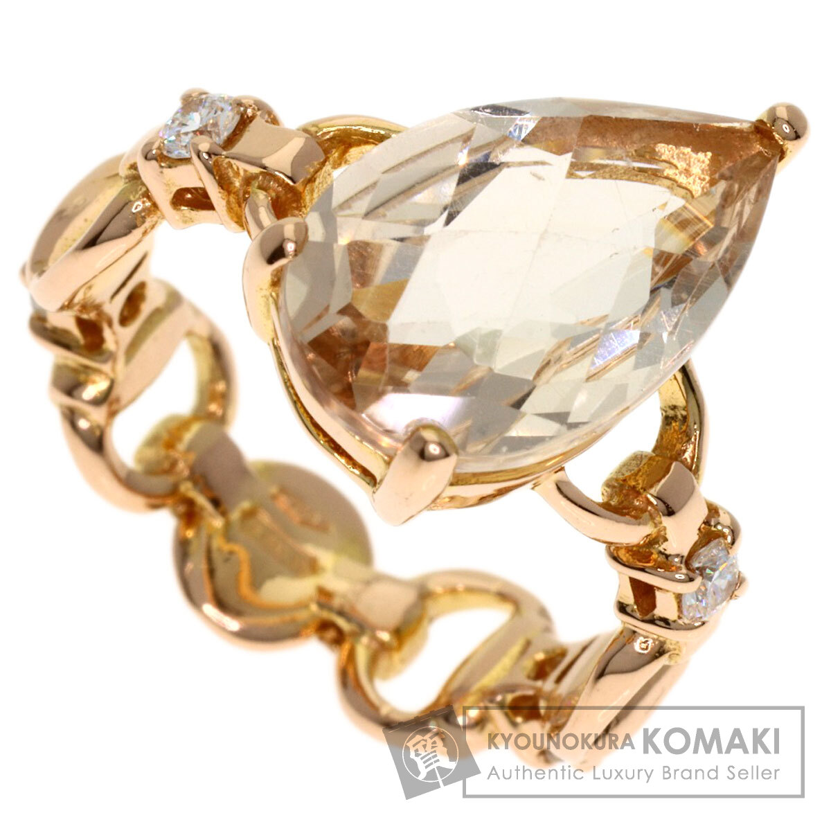 グッチ ホワイト トパーズ ダイヤモンド #8 リング・指輪 K18ピンクゴールド レディース 【中古】【GUCCI】|ブランド京の蔵小牧【最安挑戦!】