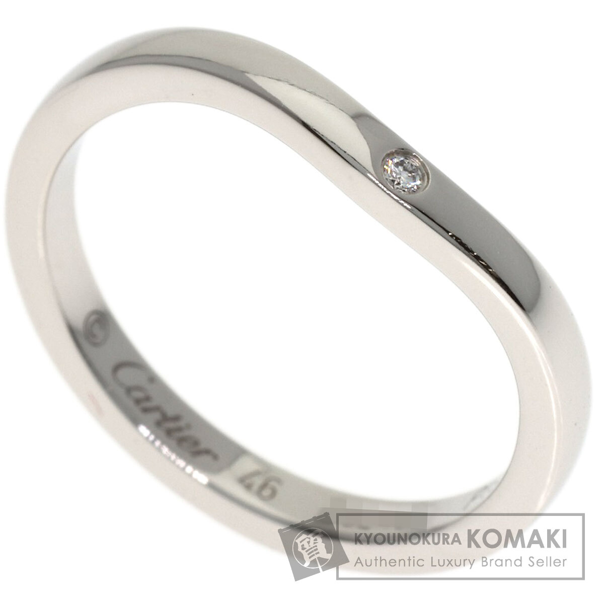 カルティエ バレリーナ カーブ 3P ダイヤモンド #46 リング・指輪 プラチナPT950 レディース 【中古】【CARTIER】｜ブランド京の蔵小牧【最安挑戦！】