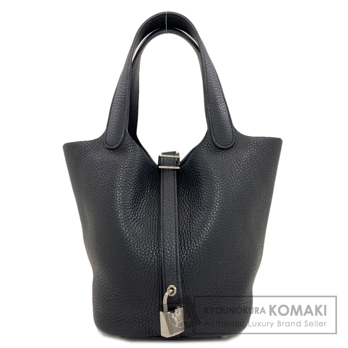 エルメス ピコタン鍵を掛けるPM しろがね色金具 ハンドバック トリヨンクレマンス レディース 【中古】【HERMES】