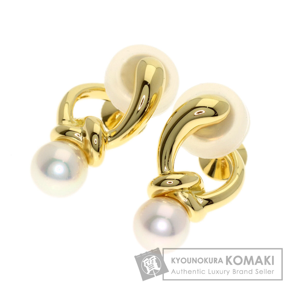 ミキモト パール 真珠 イヤリング K18イエローゴールド レディース 【中古】【MIKIMOTO】｜ブランド京の蔵小牧【最安挑戦！】
