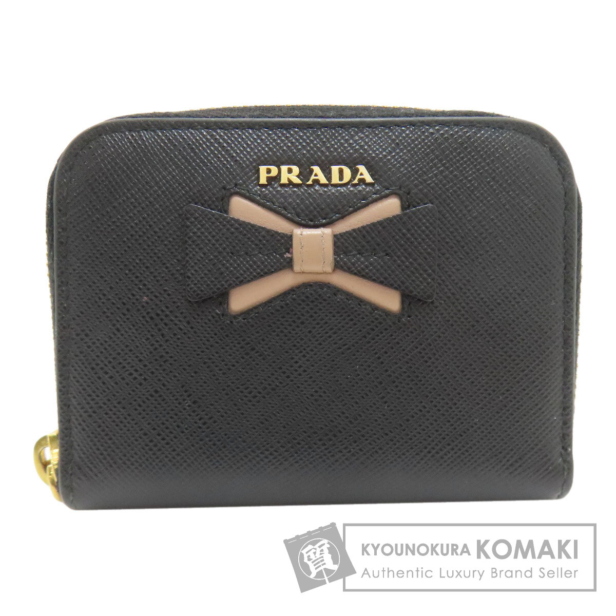 プラダ シュロの葉主題 コインケース サフィアーノ レディース 【中古】【PRADA】