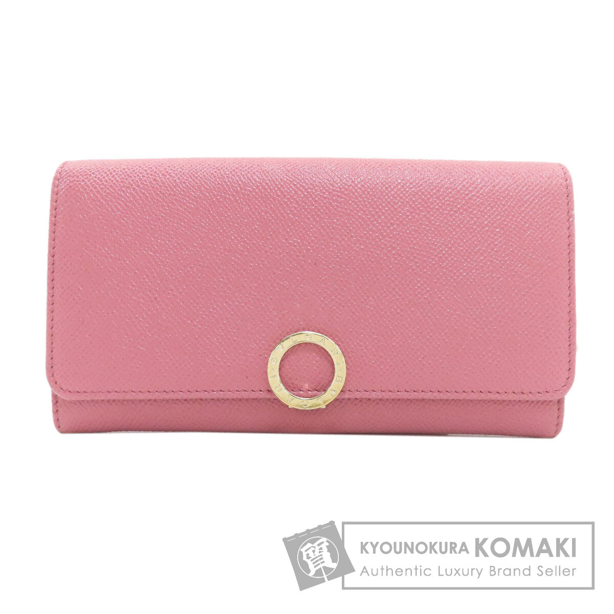 ブル小峡谷 ブルガリブルガリ 長札入れ（御釣り入れあり） なめし革 レディース 【中古】【BVLGARI】