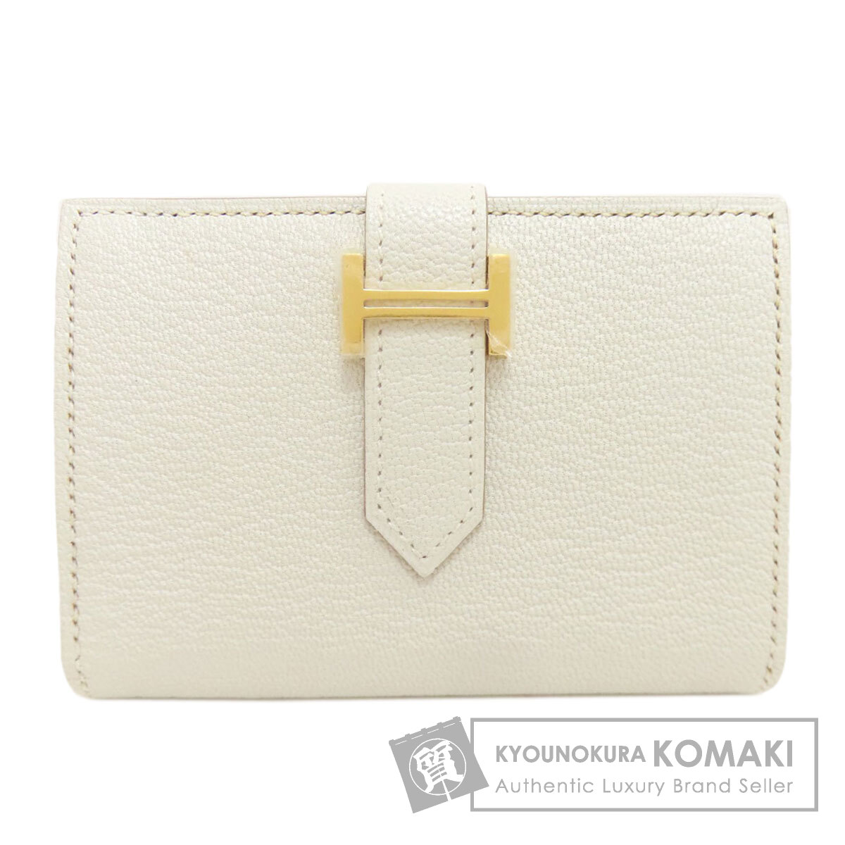 エルメス ベアン ゴールド金具 歌留多入れもの シェーブル レディース 【中古】【HERMES】
