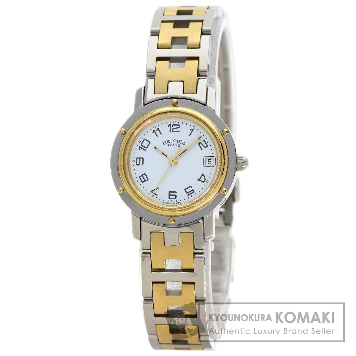 エルメス CL4.220 クリッパー ウォッチ ステンレス鋼スチール写真/SSxGP レディース 【中古】【HERMES】