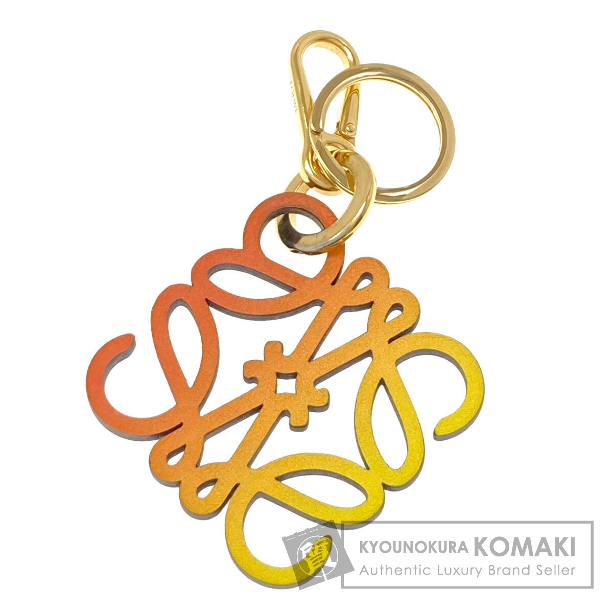 ロエベ アナ瓦 キーホルダー なめし革 レディース 【中古】【LOEWE】