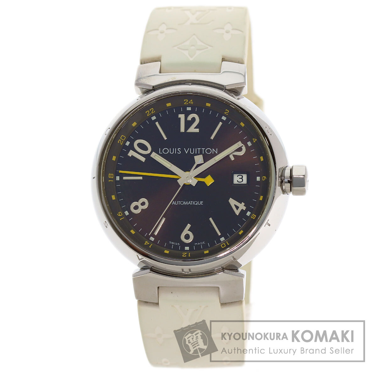 ルイヴィトン Q1131 タンブールGMT 腕時計 ステンレススチール/ラバー メンズ 【中古】【LOUIS VUITTON】|ブランド京の蔵小牧【最安挑戦!】