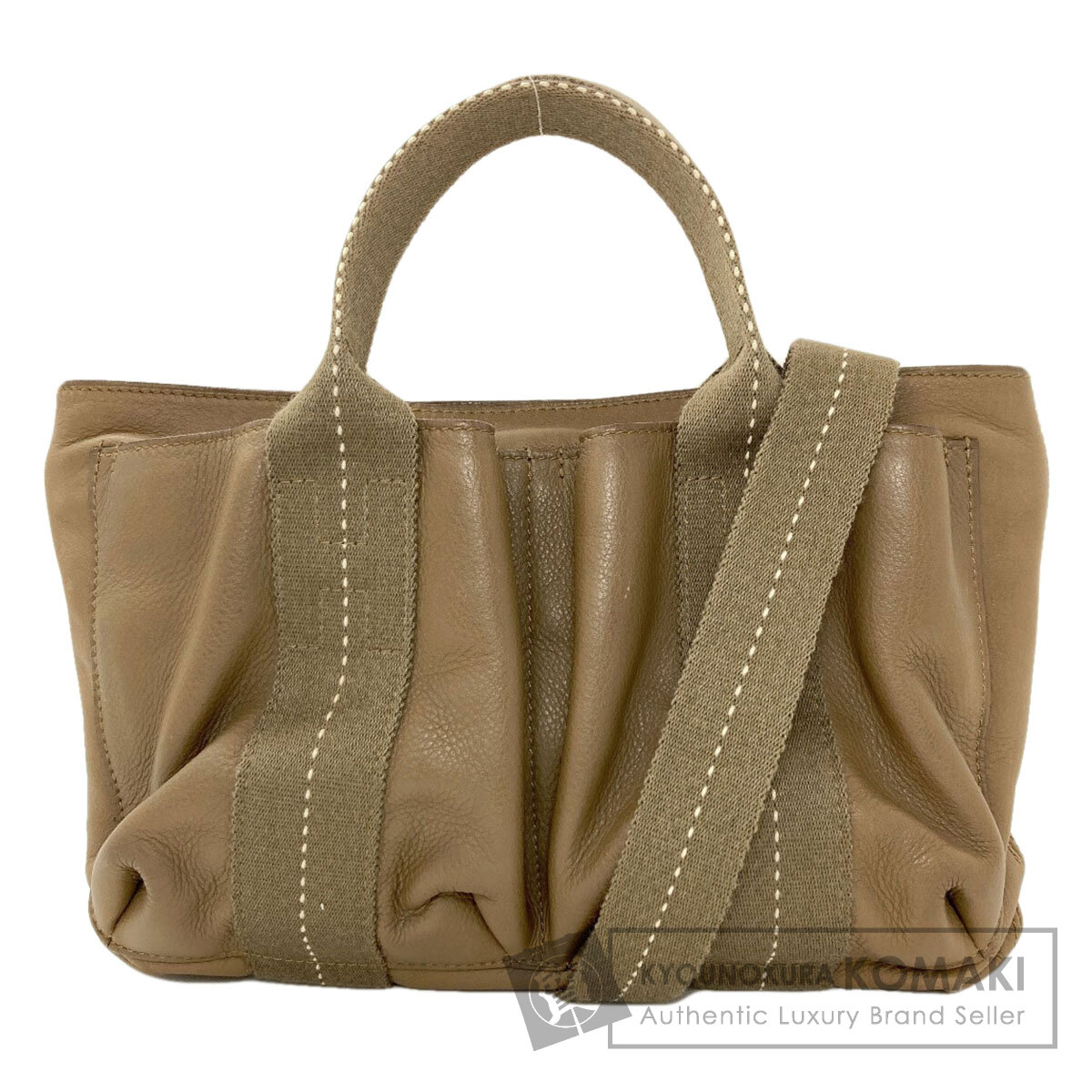 エルメス キャラバンホリゾンタルPM ハンドバッグ キャンバス/ヴォーデルマ レディース 【中古】【HERMES】|ブランド京の蔵小牧【最安挑戦!】