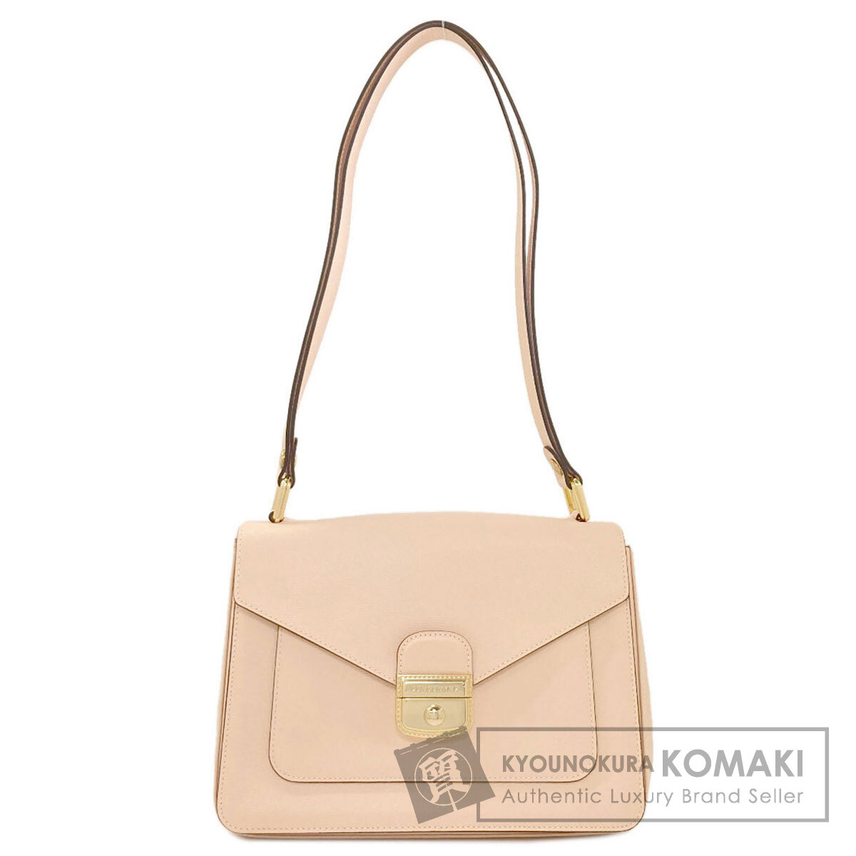 ロンシャン ル・プリアージュ エリタージュ ショルダーバッグ なめし革 レディース 【中古】【Longchamp】