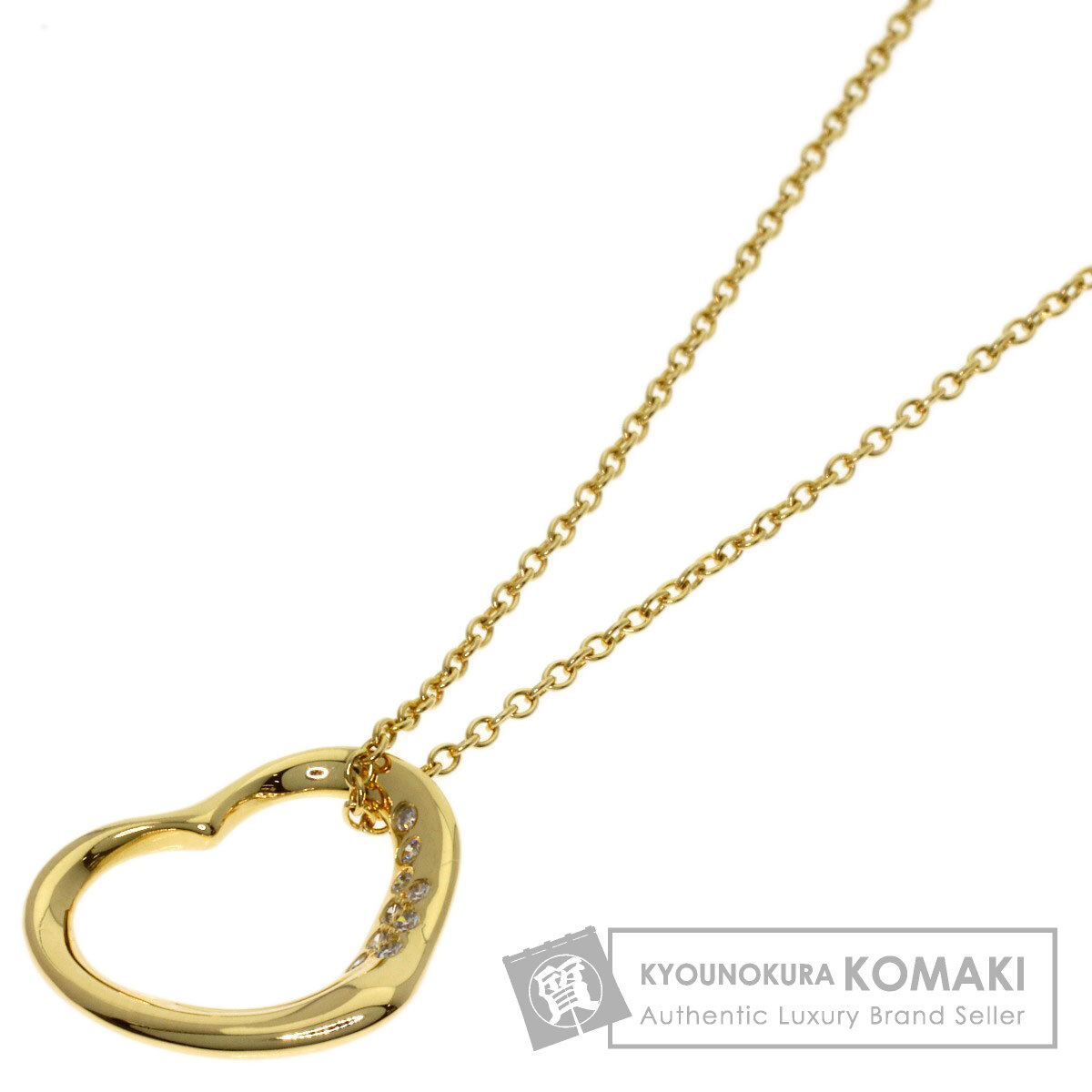 ティファニー オープンハート ダイヤモンド ネックレス K18イエローゴールド レディース 【中古】【TIFFANY&Co.】｜ブランド京の蔵小牧【最安挑戦！】