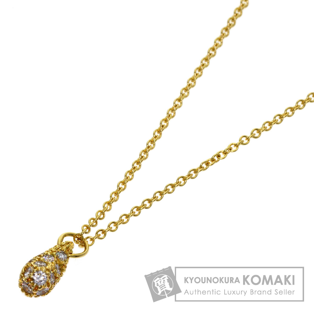 ティファニー ティアドロップ ダイヤモンド ネックレス K18イエローゴールド レディース 【中古】【TIFFANY&Co.】｜ブランド京の蔵小牧【最安挑戦！】