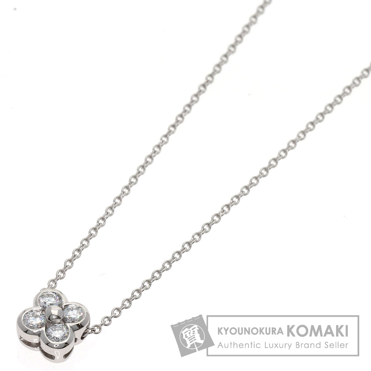 ティファニー ベゼルセット 4P ダイヤモンド ネックレス プラチナPT950 レディース 【中古】【TIFFANY&Co.】｜ブランド京の蔵小牧【最安挑戦！】