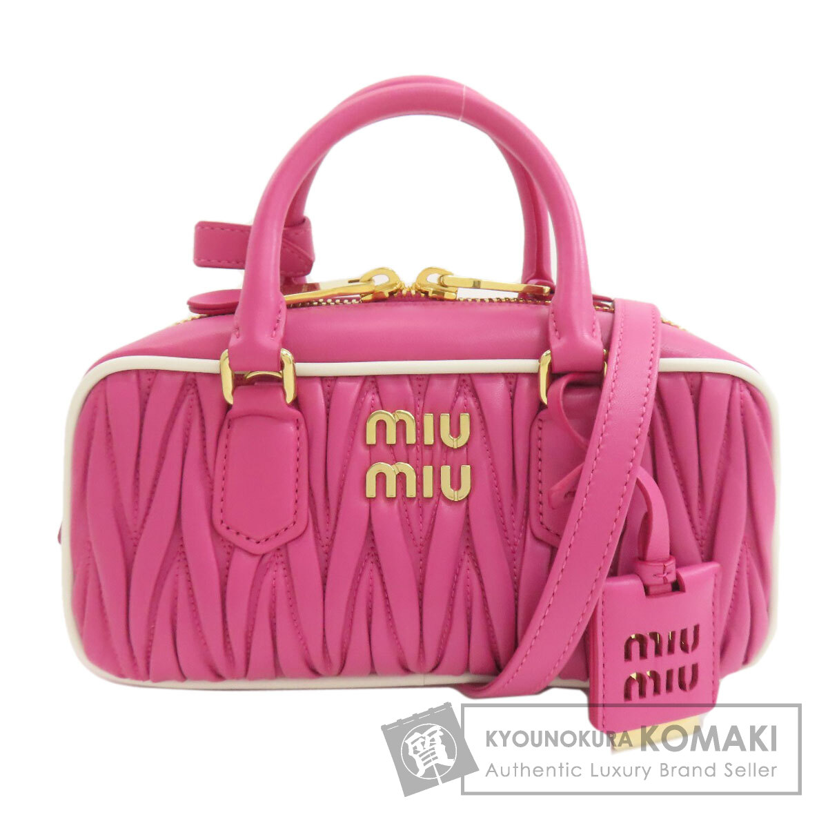 ミュウミュウ アルカディ マテラッセ 2WAY ハンドバッグ カーフ レディース 【中古】【MIUMIU】｜ブランド京の蔵小牧【最安挑戦！】