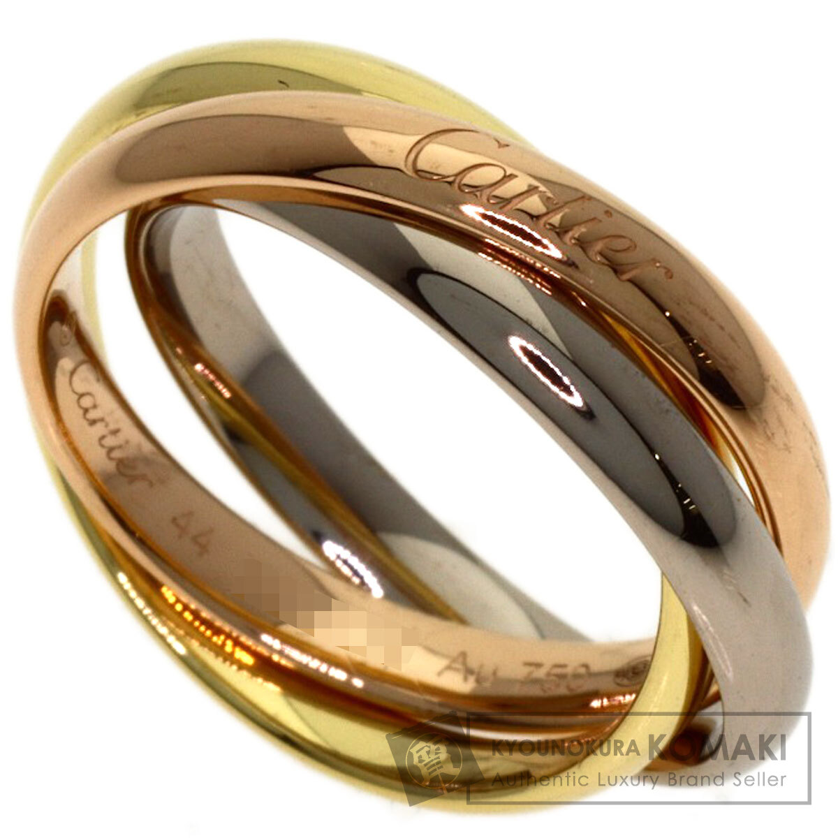 カルティエ トリニティ SM #44 リング・指輪 K18イエローゴールド/K18WG/K18PG レディース 【中古】【CARTIER】|ブランド京の蔵小牧【最安挑戦!】