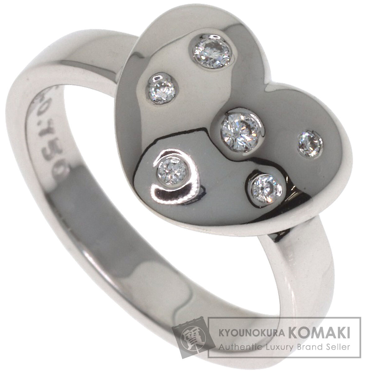 ティファニー ドッツ ハート ダイヤモンド リング・指輪 K18ホワイトゴールド レディース 【中古】【TIFFANY&Co.】｜ブランド京の蔵小牧【最安挑戦！】